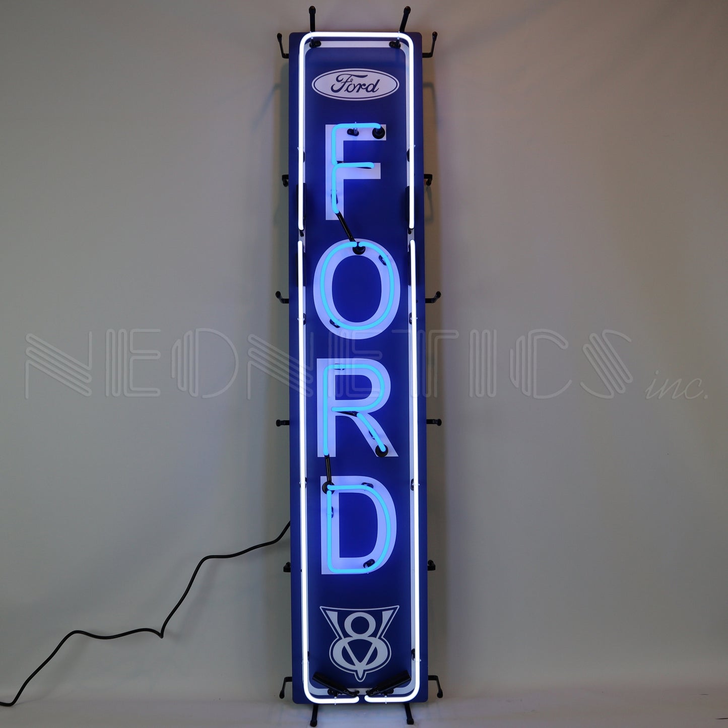 FORD VERTICAL NEON SIGN WITH BACKING