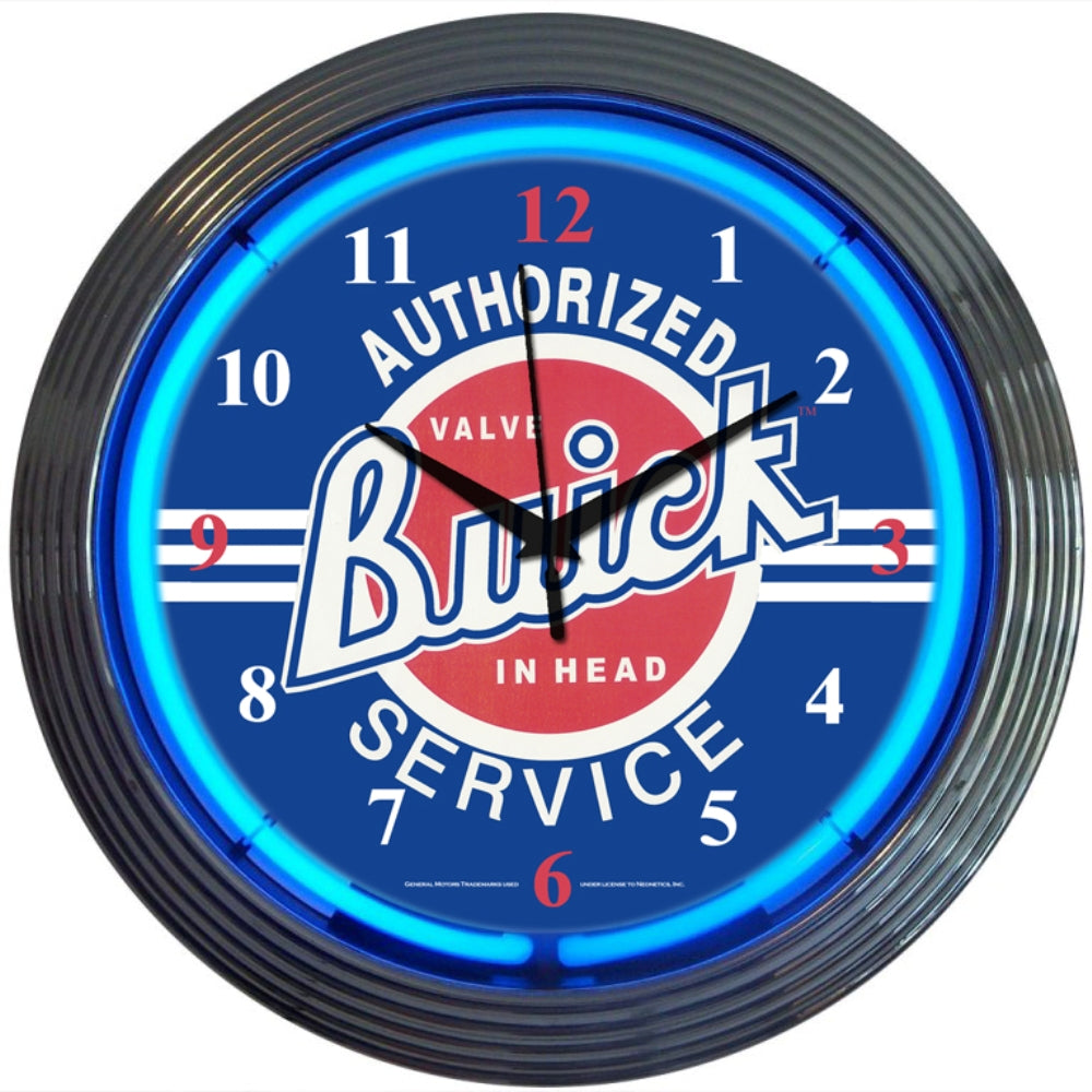 BUICK SERVICE NEON CLOCK