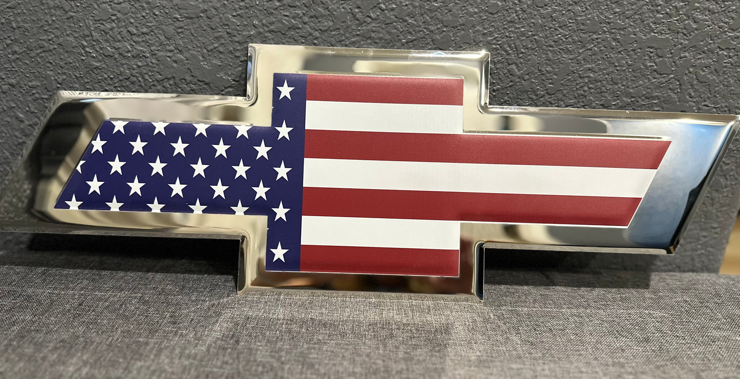 Chevrolet Bow Tie USA Metal Sign