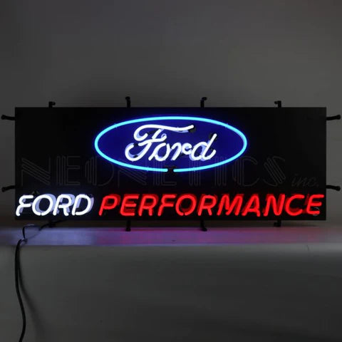 FORD PERFORMANCE NEON SIGN WITH BACKING