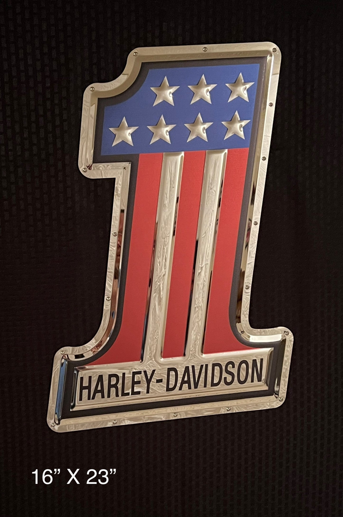 Harley Davidson "1" Metal Sign