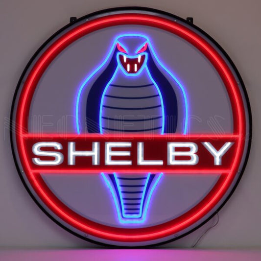 COBRA-SHELBY ROUND 36″ LED FLEX-NEON SIGN IN STEEL CAN