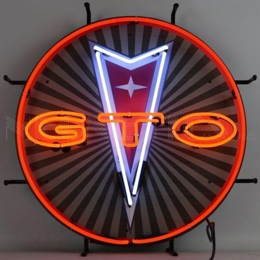 GM – GTO PONTIAC NEON SIGN WITH BACKING