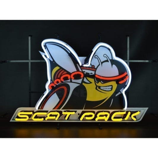 DODGE SCAT PACK NEON SIGN WITH BACKING