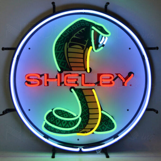 SHELBY COBRA CIRCLE NEON SIGN