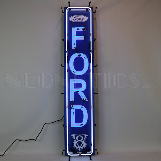 FORD VERTICAL NEON SIGN WITH BACKING