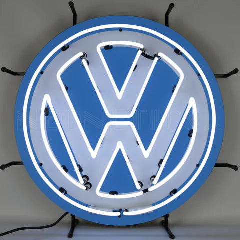 Volkswagen VW round NEON sign with backing