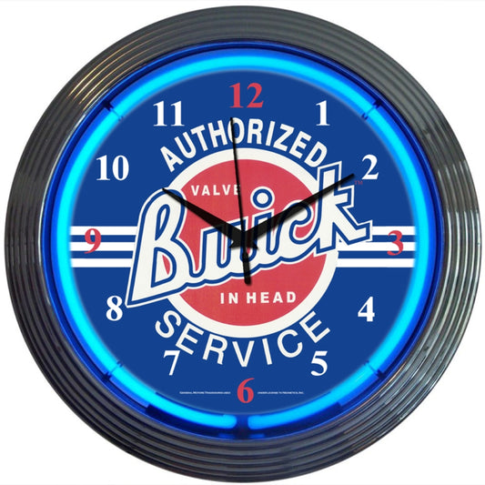 BUICK SERVICE NEON CLOCK
