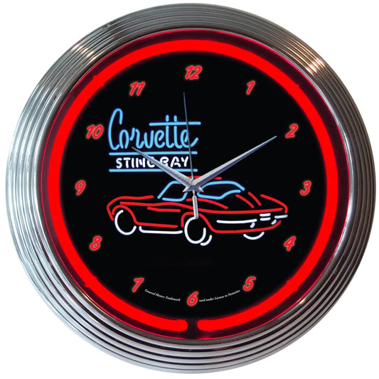 CORVETTE C2 NEON CLOCK