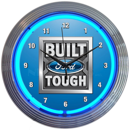 FORD – BUILT FORD TOUGH NEON CLOCK