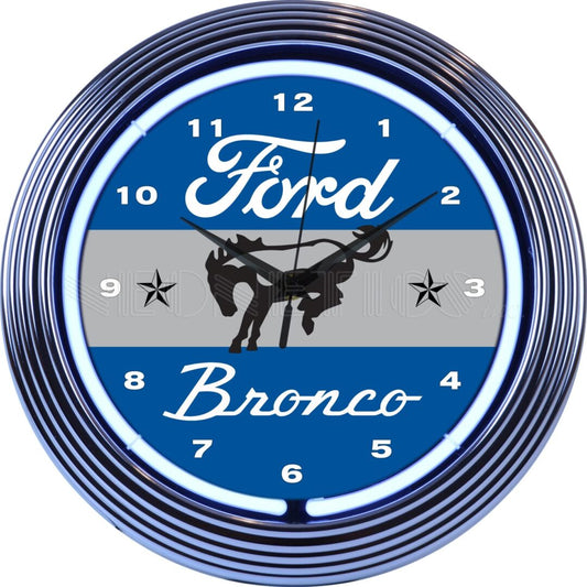 FORD BRONCO NEON CLOCK