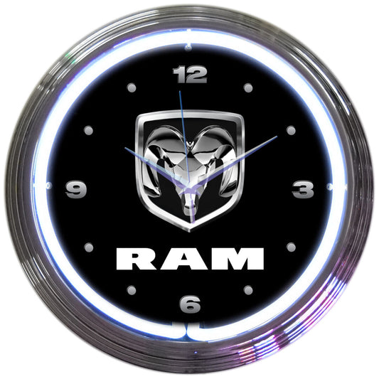 DODGE RAM NEON CLOCK