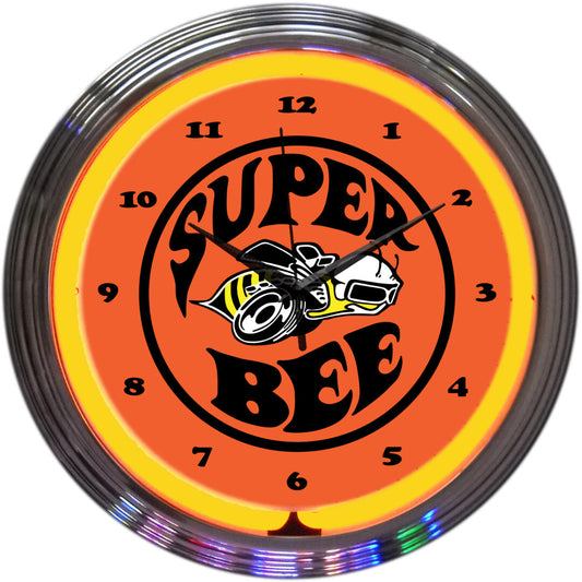 DODGE SUPER BEE NEON CLOCK