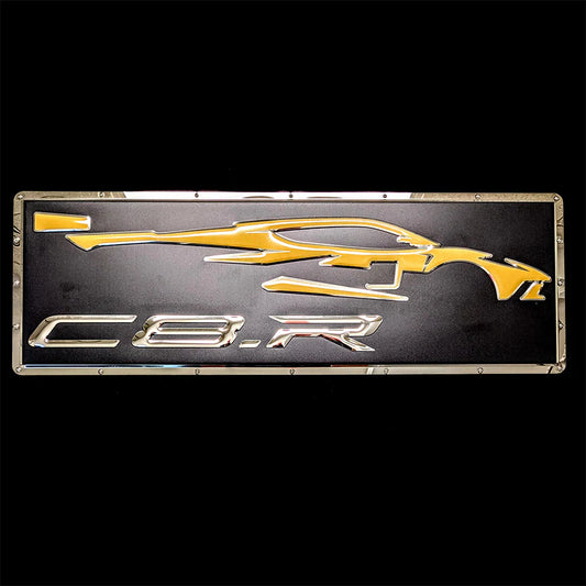 Corvette C8.R Gesture Metal Sign