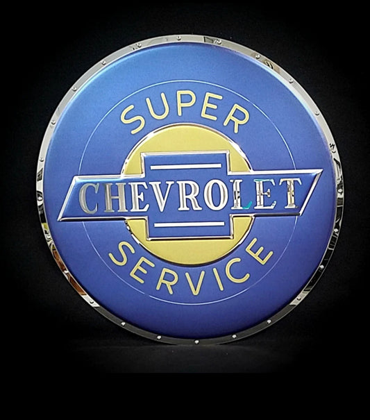 Chevrolet Super Service Metal Sign