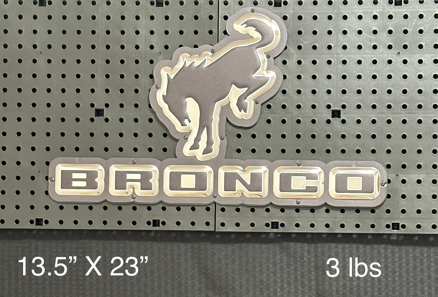 Ford Bronco Wordmark Emblem Metal Sign