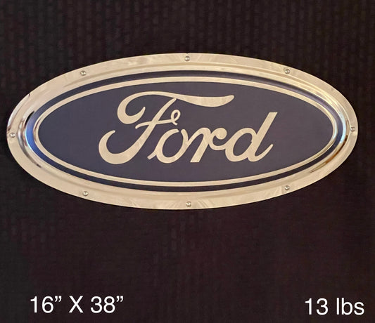 Ford Oval Logo Extra Large Metal Sign