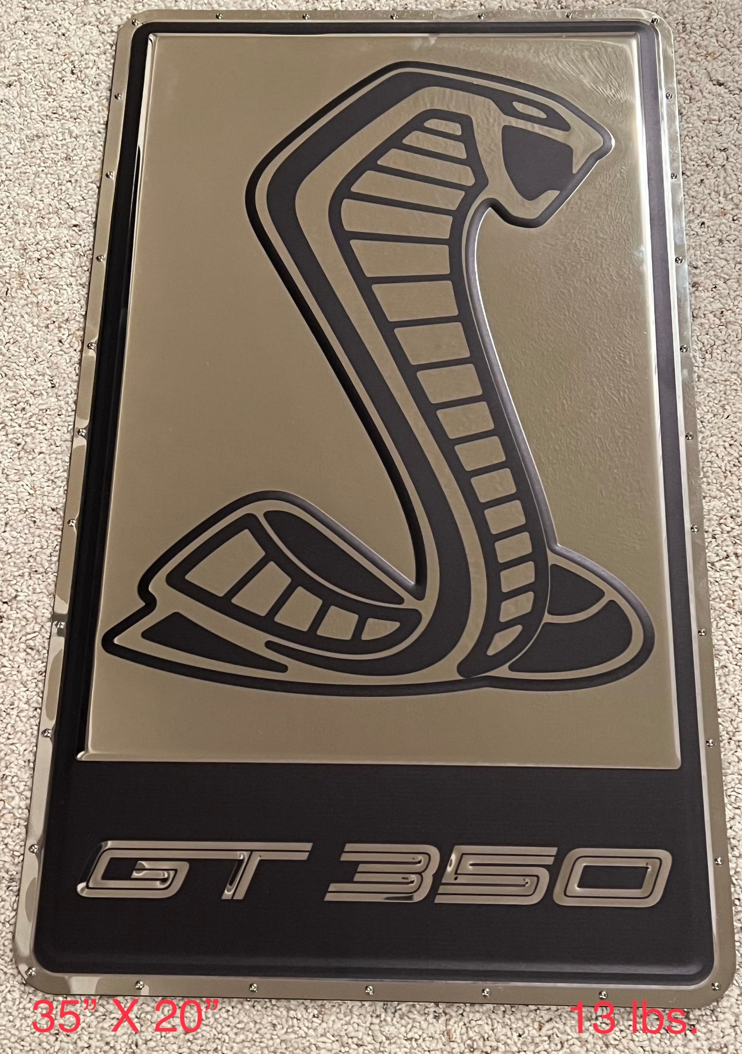Shelby GT350 Badge Metal Sign Elite