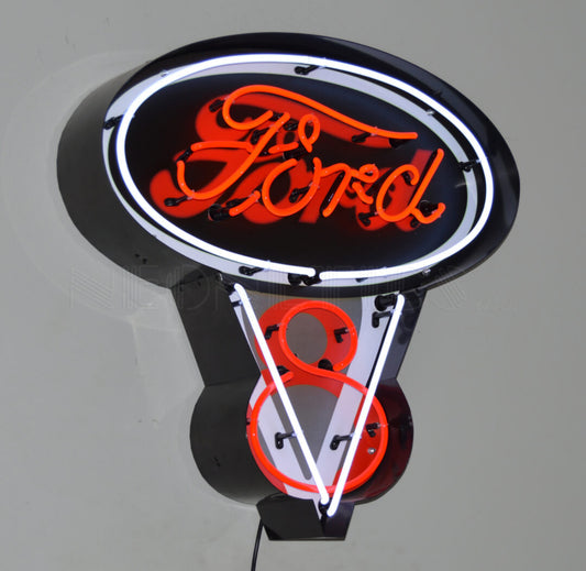 Ford V8 NEON CAN SIGN (red)