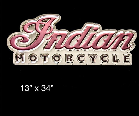 Indian Motorcycles Script Metal Sign