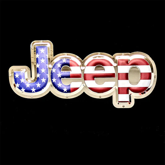 Jeep Logo USA Metal Sign