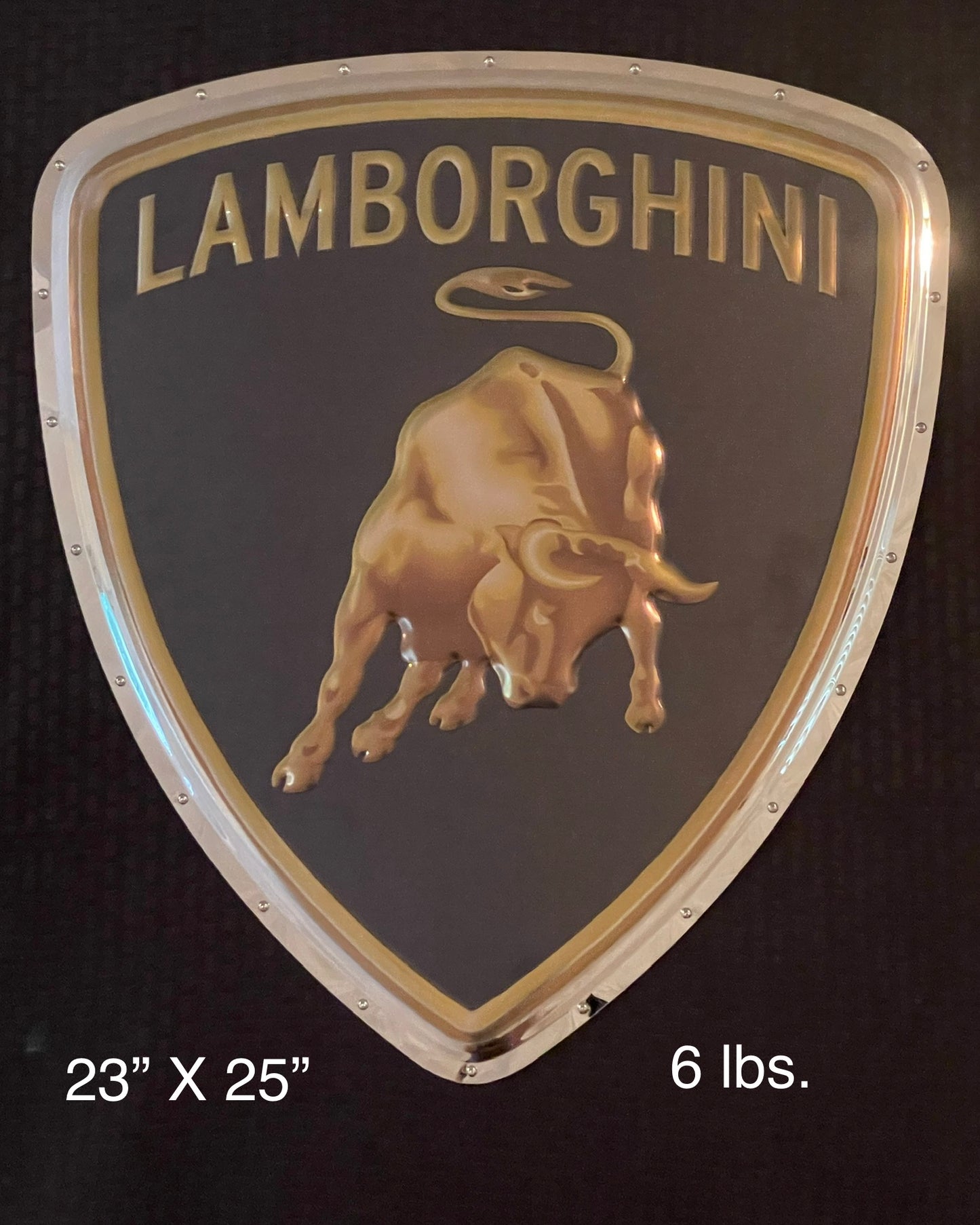 Lamborghini Shield Metal Sign