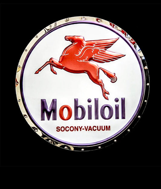 Mobil Pegasus Circle Metal Sign