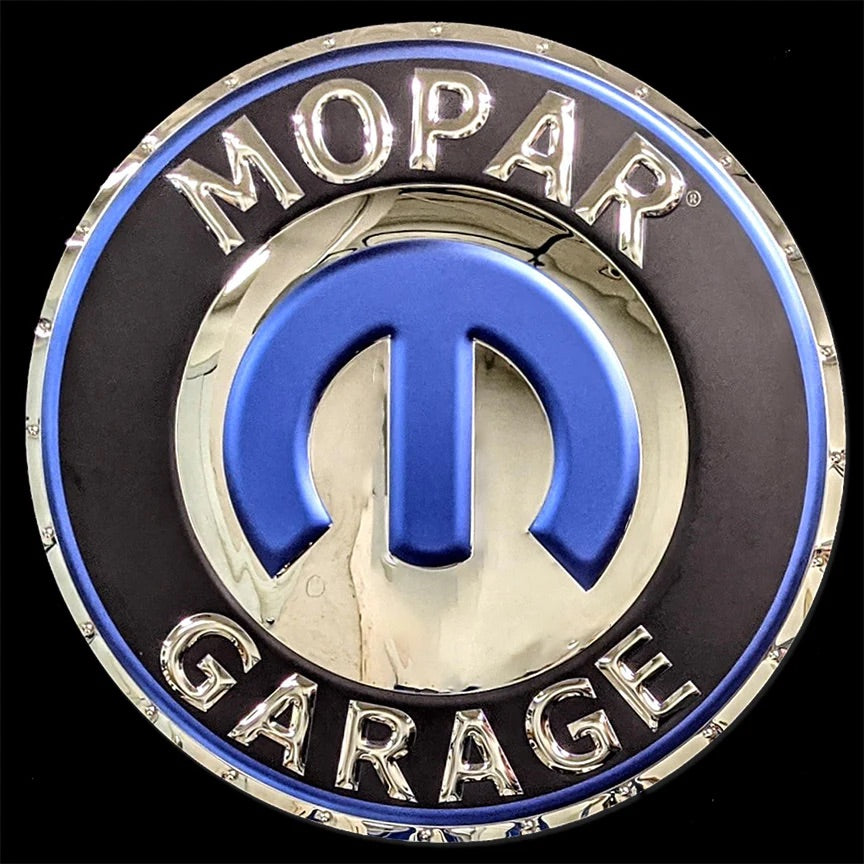 Mopar Garage Omega M Metal Sign