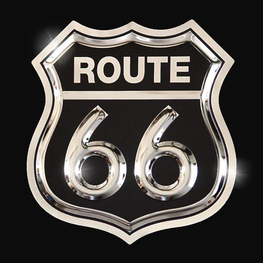 Route 66 - Black Metal Sign