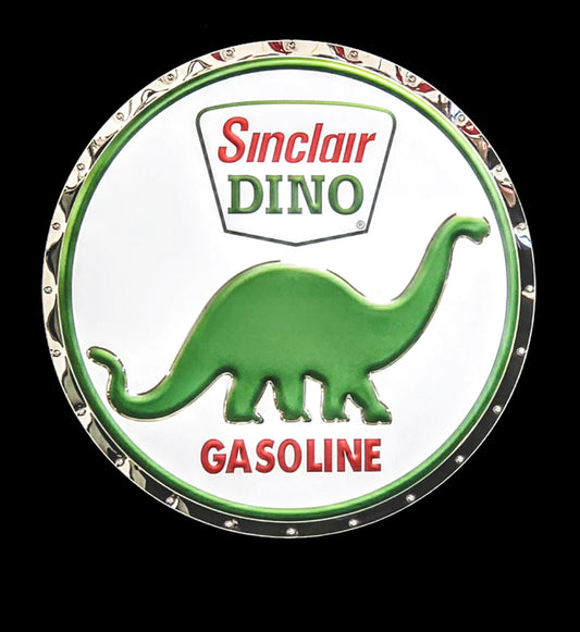 Sinclair Dino Metal Sign