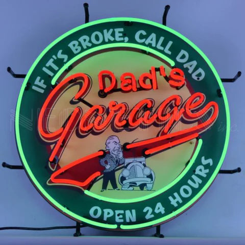 DAD'S GARAGE NEON SIGN