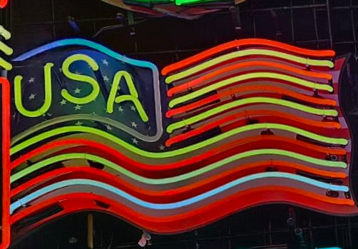 USA - Flag _Neon sign